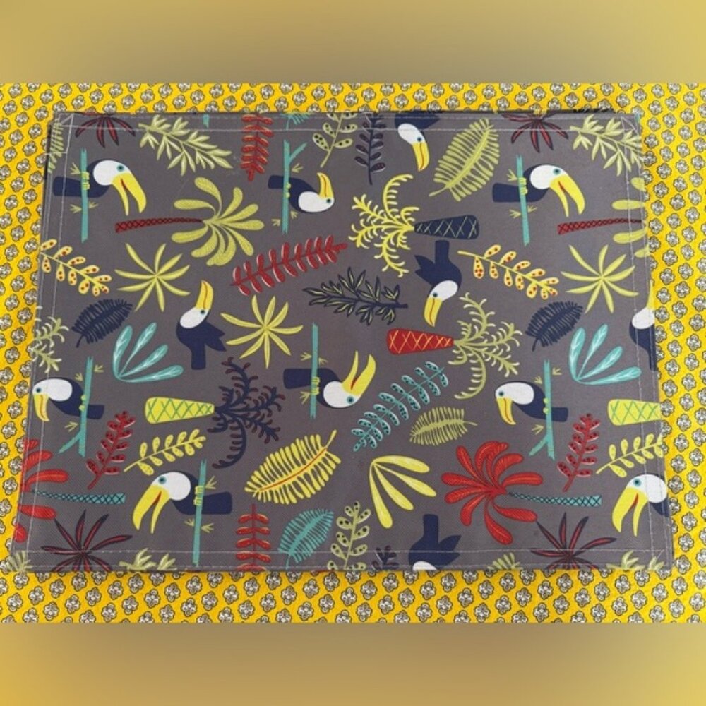 Four PVC Tropical Print Placemats